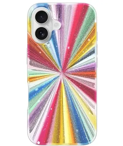 LONLI Hue for iPhone 17 Case - Magic Cosmic Portal Shockproof Phone Cover - [Shock-Absorbent Bumper] - Cute, Unique and Eye-Catchy 