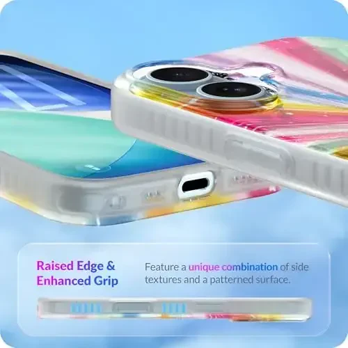 LONLI Hue for iPhone 17 Case - Magic Cosmic Portal Shockproof Phone Cover - [Shock-Absorbent Bumper] - Cute, Unique and Eye-Catchy - 4