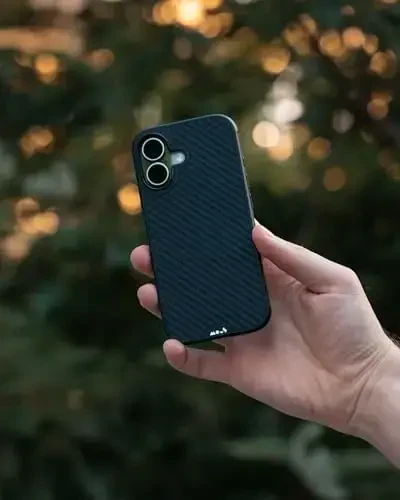 Mous for iPhone 17 Case, Compatible with MagSafe - Limitless - Protective Carbon Fibre Cover for iPhone 17 - Shockproof, Full Camera Protection, Anti-Scratch Back, Black - 5