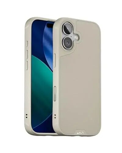 iPhone 17 için Mous Kılıfı, MagSafe Uyumlu - Sınırsız - iPhone 17 için Koruyucu Manyetik Kapak - Darbeye Dayanıklı, Tam Kamera Koruması, Çizilmeye Karşı Dayanıklı Arka Yüzey, Taş - MOUS