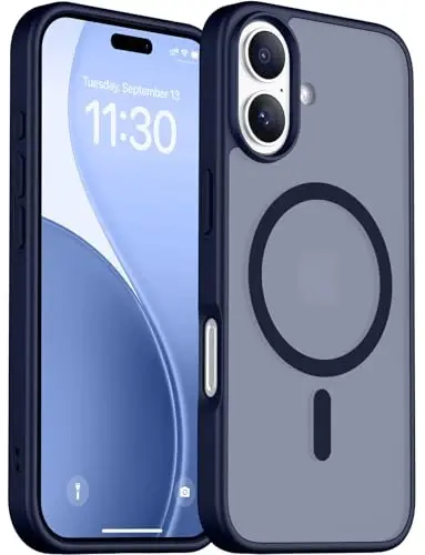 Red2Fire Magnetic for iPhone 17 Case, (Compatible with MagSafe) (Military Grade Drop Protection) Translucent Matte Shockproof Phone Case for iPhone 17 6.3