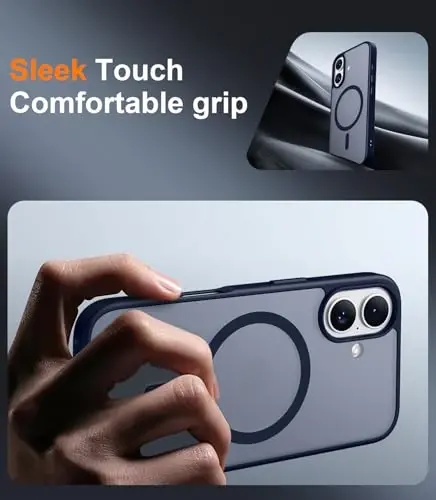 Red2Fire Magnetic for iPhone 17 Case, (Compatible with MagSafe) (Military Grade Drop Protection) Translucent Matte Shockproof Phone Case for iPhone 17 6.3