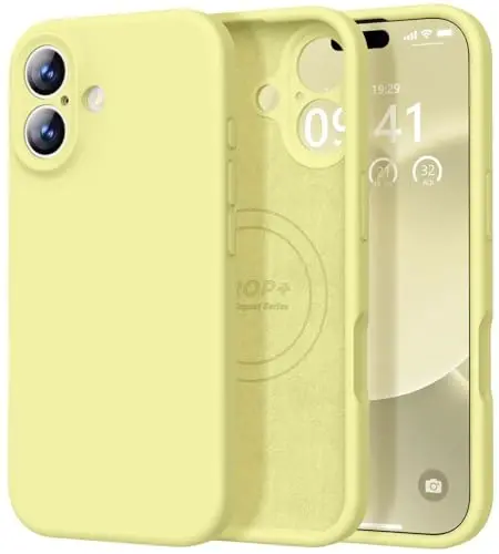 Vooii Magnetic for iPhone 17 Case, Compatible with Magsafe (Premium Liquid Silicone) (Integrated Camera Control Button) Full Body Protective Anti-Scratch Microfiber Lining 6.3