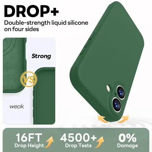 Vooii Magnetic for iPhone 17 Case, Compatible with Magsafe (Premium Liquid Silicone) (Integrated Camera Control Button) Full Body Protective Anti-Scratch Microfiber Lining 6.3