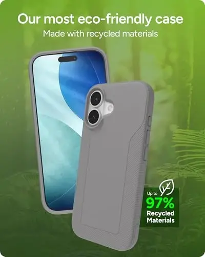 ZAGG Luxe Snap Phone Case for iPhone 17 - Gray, Durable Graphene for Drop Protection (10ft/3m), Slim Lightweight Design, MagSafe Compatible - 3