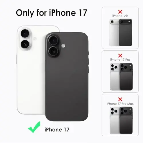 TENOC Phone Case Compatible with iPhone 17, Clear Case Anti-Yellowing Protective Bumper Hard Back Cover for 6.3 Inch - 3