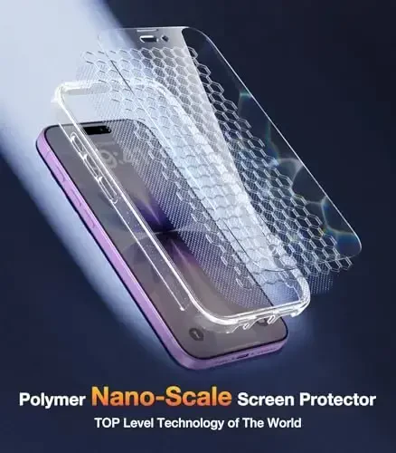 Diaclara Magnetic Designed for iPhone 17 Case 6.3 Inch Full Body Bumper,[Compatible with MagSafe] Military Drop Proof Cover with Built-in Touch Sensitive Anti-Scratch Screen Protector Clear Glitter - 6