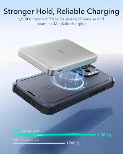 ESR for iPhone 17 Case, 7X Military-Grade Drop Protection, Shock-Absorbing Rugged Cover with Camera Control Button, MagSafe Accessories Compatible, Cyber Series, Black - 6