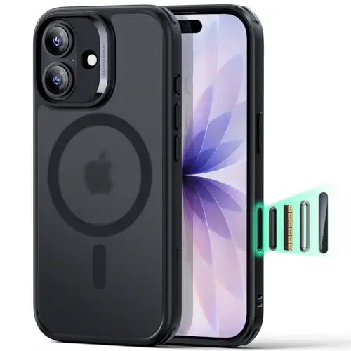 ESR for iPhone 17 Case, Camera Control, Compatible with MagSafe, Shockof Military-Grade tection, Magnetic Phone Case for iPhone 17, Classic Hybrid Case, Frosted Black 