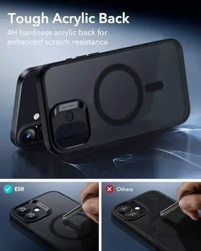ESR for iPhone 17 Case, Camera Control, Compatible with MagSafe, Shockof Military-Grade tection, Magnetic Phone Case for iPhone 17, Classic Hybrid Case, Frosted Black - 2