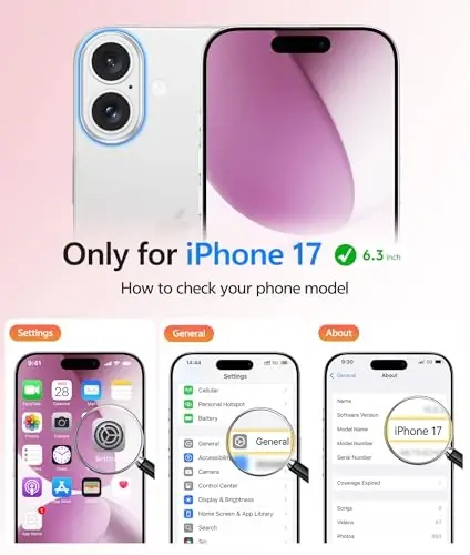 FNTCASE for iPhone 17 Case, Compatible with Magsafe, Glass Screen Protector | Full Camera Protection, Translucent Matte, 14FT Military Grade Drop Proof, Shockproof Protective Phone Cover, Pink - 2