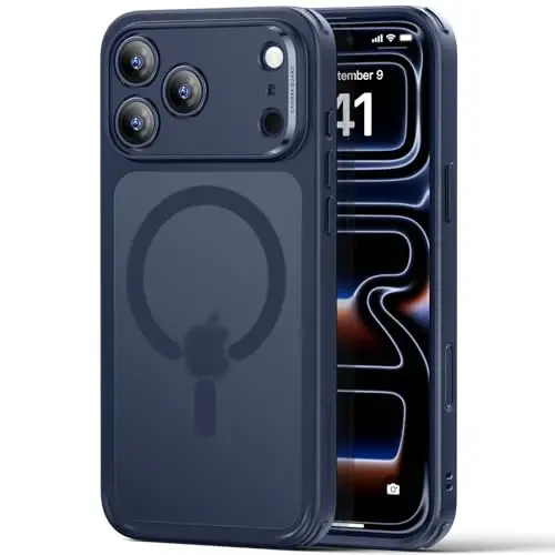 ESR for iPhone 17 Pro Case, Camera Control, Compatible with MagSafe, Shockproof Military-Grade Protection, Magnetic Phone Case for iPhone 17 Pro, Classic Hybrid Case, Frosted Blue - 1