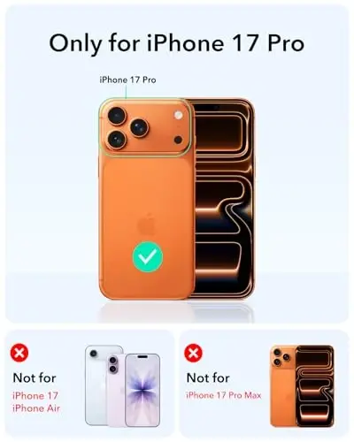 ESR for iPhone 17 Pro Case with Stash Stand, 7X Military-Grade Drop Protection with Camera Control, Shock-Absorbing Phone Rugged Cover, Compatible with MagSafe Accessories, Cyber Series, Blue - 3