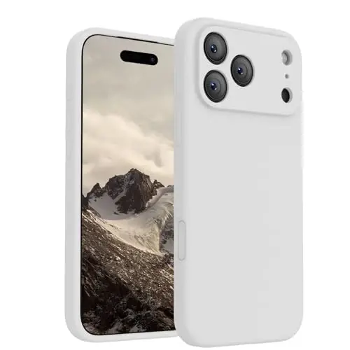 iPhone 17 Pro için FireNova Manyetik Kılıf, MagSafe ile Uyumlu, [Entegre Silikon Kamera Kontrol Düğmesi] [Kamera Koruması] Çizilmez Mikrofiber Astar Telefon Kılıfı, 6.3 inç, Beyaz 