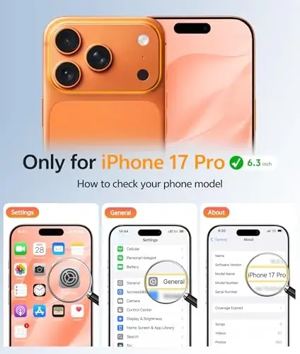 FNTCASE for iPhone 17 Pro Case: Magnetic Frosted Translucent Matte Military Grade Shockproof Slim Cover | Full Covered Camera Protection | Slim Drop Proof Durable Protective Cases - 2