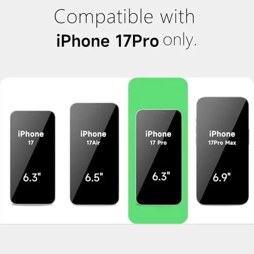LoeoeL for iPhone 17 Pro Case Clear, Transparent Hybrid iPhone 17 Pro Phone Case [Hard Plastic & Soft Silicone Bumper] Acrylic Non Yellowing Thin Slim Protective Cover for Women, Black - 2
