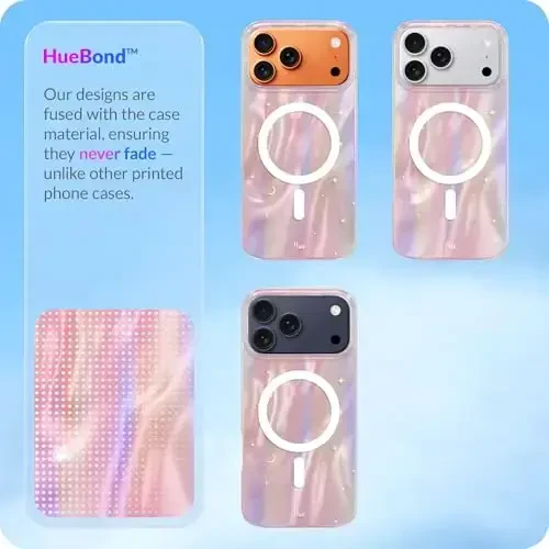 LONLI Hue for iPhone 17 Pro Case - Luminous Dreamy Night Shockproof Magnetic Cute Phone Cover - [Compatible with Magsafe] - Cute, Unique and Aesthetic for Women and Girls - 6