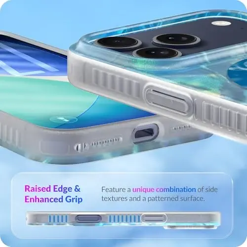 LONLI Hue for iPhone 17 Pro Case - Ocean Waves Shockproof Magnetic Phone Cover - [Compatible with Magsafe] - Cute, Unique and Aesthetic - 5