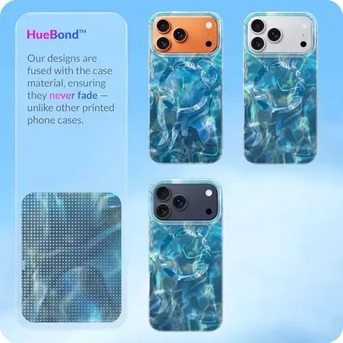 LONLI Hue for iPhone 17 Pro Case - Ocean Waves Shockproof Magnetic Phone Cover - [Compatible with Magsafe] - Cute, Unique and Aesthetic - 6