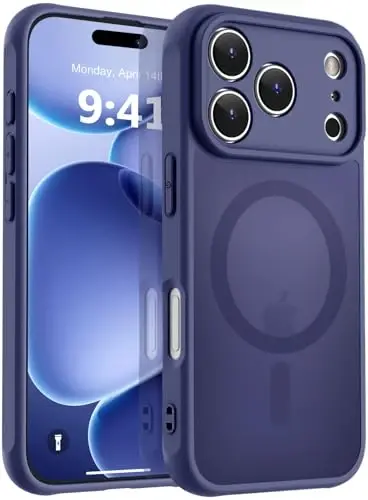 MOCCA Magnetic for iPhone 17 Pro Case, (Compatible with Magsafe) (16FT Military Grade Protection) Full Camera Protection Anti-Fingerprint Slim Translucent Matte Phone Cover 6.3