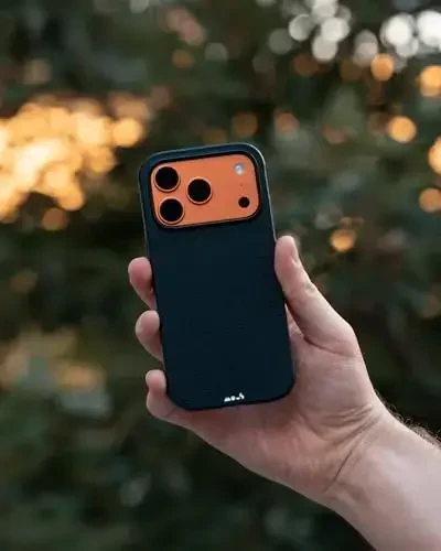 Mous for iPhone 17 Pro Case, Compatible with MagSafe - Limitless - Protective Black Leather Cover for iPhone 17 Pro - Shockproof, Full Camera Protection, Anti-Scratch Back, Black - 4