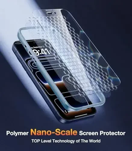 Diaclara Magnetic Designed for iPhone 17 Pro Case 6.3 Inch Full Body Bumper,[Compatible with MagSafe] Military Drop Proof Cover with Built-in Touch Sensitive Anti-Scratch Screen Protector, Blue - 6