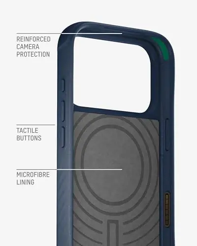 iPhone 17 Pro Kılıfı için Mous, MagSafe ile Uyumlu - Sınırsız - iPhone 17 Pro için Koruyucu Siyah Deri Kılıf - Darbeye Dayanıklı, Tam Kamera Koruması, Çizilmeye Karşı Arka Yüzey, Siyah - 3
