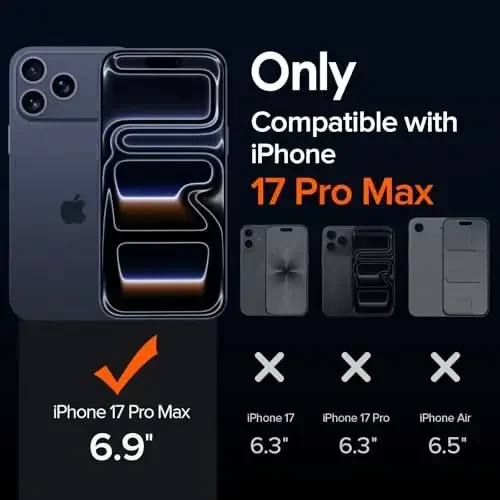 ivoler Magnetic Case for iPhone 17 Pro Max 6.9'' [Compatible with Magsafe] [15 FT Military Grade Protection] Magnetic Charger Case Bumper for, Frosted Translucent Back for 17 Pro Max - Black - IVOLER (1)