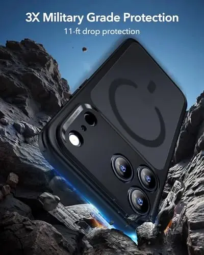 ESR for iPhone 17 Pro Max Case for MagSafe, Camera Control, Frosted Black | Ultra Slim, 3X Military-Grade Drop Protection, Magnetic Phone Case, Impact Absorbing, Resists Scratches - 4