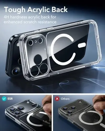ESR for iPhone 17 Pro Max Case for MagSafe, Camera Control, Clear | Ultra Slim, 3X Military-Grade Drop Protection, Magnetic Phone Case, Impact Absorbing, Resists Scratches - ESR (1)