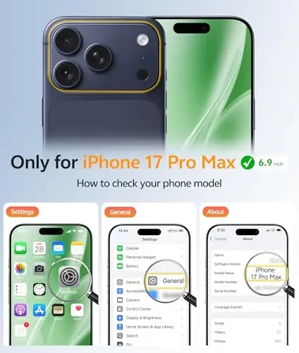 FNTCASE for iPhone 17 Pro Max Case: [Compatible with Magsafe] Translucent Matte Cases with [Full Camera Protection] [Screen Protector] Military Grade Shockproof Protective Phone Cover - Green - 2