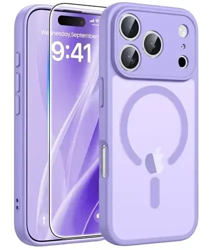 FNTCASE for iPhone 17 Pro-Max Case: Magnetic Frosted Translucent Matte Military Grade Shockproof Slim Cover | Full Covered Camera Protection | Slim Drop Proof Durable Protective Cases - FNTCASE (1)