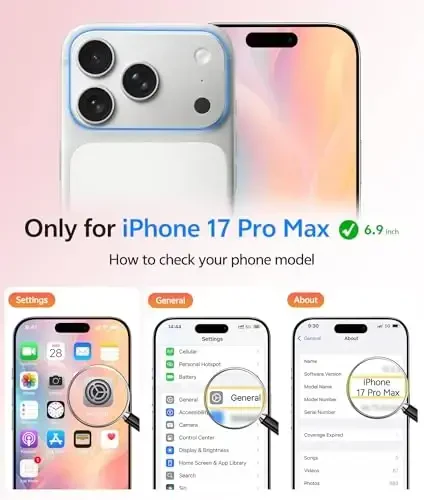 FNTCASE for iPhone 17 Pro Max Case: [Compatible with Magsafe] Translucent Matte Cases with [Full Camera Protection] [Screen Protector] Military Grade Shockproof Protective Phone Cover - Light Pink - 2