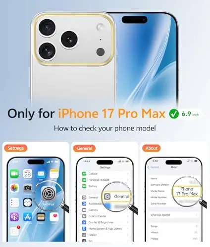 FNTCASE for iPhone 17 Pro-Max Case: Magnetic Frosted Translucent Matte Military Grade Shockproof Slim Cover | Full Covered Camera Protection | Slim Drop Proof Durable Protective Cases 