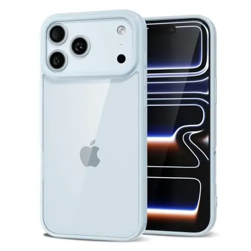 iPhone 17 Pro Max için LoeoeL Kılıfı Şeffaf, Hibrit iPhone 17 Pro Max Telefon Kılıfı [Sert Plastik ve Yumuşak Silikon Tampon] Akrilik Sararmayan İnce Koruyucu Kadınlar için Kılıf, Açık Mavi 