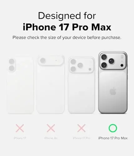 Ringke Onyx for iPhone 17 Pro Max Case, [Compatible with MagSafe] Oil & Dirt Resistant, Individual Lens Covers for Cameras, Non-Slip Enhanced Grip Lightweight Cover - Magnetic Camo Black - 2