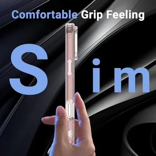 iPhone 17 Pro Max için Temdan Kılıfı, Ekran Koruyuculu Şeffaf, Magsafe ile Uyumlu, Sararmaya Karşı, Askeri Sınıf Koruma, Darbeye Dayanıklı İnce Manyetik Telefon Kılıfı, Pembe 