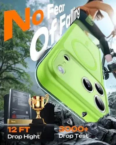 TOCOL for iPhone 17 Pro Max Case, Full Camera Protection, Built-in Magnetic Ring, Compatible with Magsafe, Drop Protection, Translucent Matte Phone Case for iPhone 17 ProMax 6.9 inch (Light Green) - 5