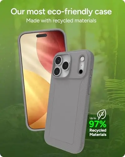 ZAGG Luxe Snap Phone Case for iPhone 17 Pro Max - Gray, Durable Graphene for Drop Protection (10ft/3m), Slim Lightweight Design, MagSafe Compatible - 3