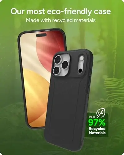 ZAGG Luxe Snap Phone Case for iPhone 17 Pro Max - Black, Durable Graphene for Drop Protection (10ft/3m), Slim Lightweight Design, MagSafe Compatible - 3