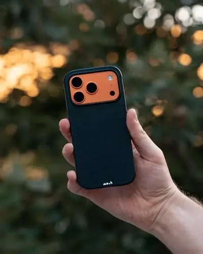 Mous for iPhone 17 Pro Max Case, Compatible with MagSafe - Limitless - Protective Black Leather Cover for iPhone 17 Pro Max - Shockproof, Full Camera Protection, Anti-Scratch Back, Black - 4