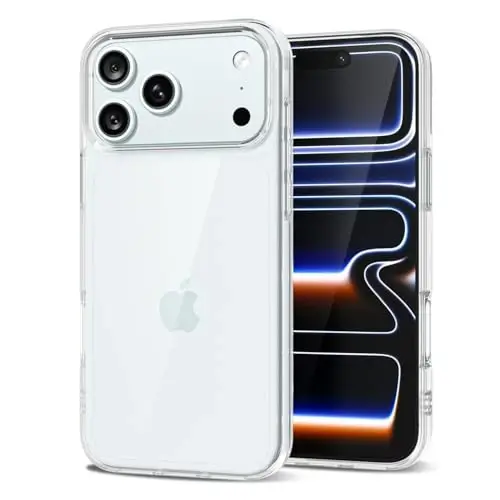 LoeoeL for iPhone 17 Pro Max Case Clear, Transparent Hybrid iPhone 17 Pro Max Phone Case [Hard Plastic & Soft Silicone Bumper] Acrylic Non Yellowing Thin Slim Protective Cover for Women, Crystal Clear 