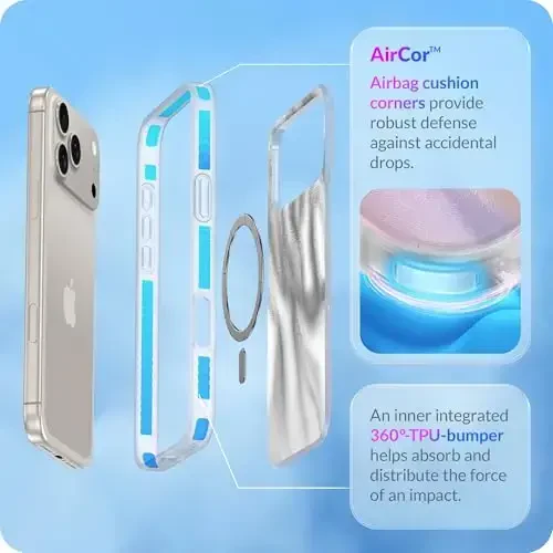 iPhone 17 Pro Max uchun LONLI Hue gʻilofi - Yorqin tushli tun zarbga chidamli magnitli yoqimli telefon qopqogʻi - [Magsafe bilan mos keladi] - Ayollar va qizlar uchun yoqimli, noyob va estetik - 4