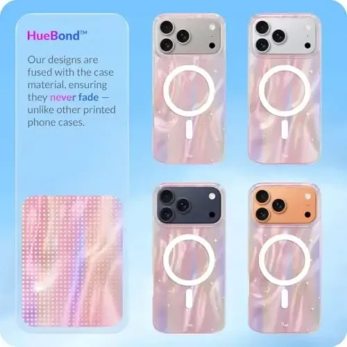 iPhone 17 Pro Max uchun LONLI Hue gʻilofi - Yorqin tushli tun zarbga chidamli magnitli yoqimli telefon qopqogʻi - [Magsafe bilan mos keladi] - Ayollar va qizlar uchun yoqimli, noyob va estetik - 6