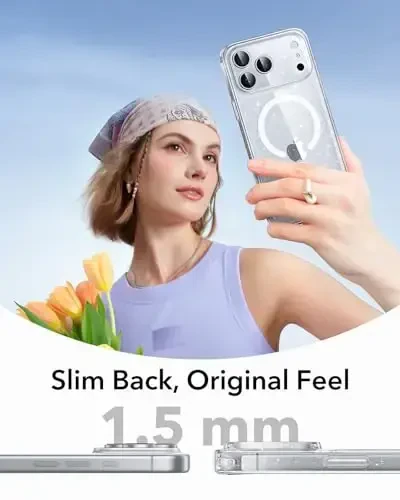 iPhone 17 Pro uchun ESR g'ilofi, Kamera boshqaruvi, MagSafe bilan mos, zarbaga chidamli harbiy darajadagi himoya, iPhone 17 Pro uchun magnit telefon g'ilofi, klassik gibrid g'ilof, tiniq jilo - 6