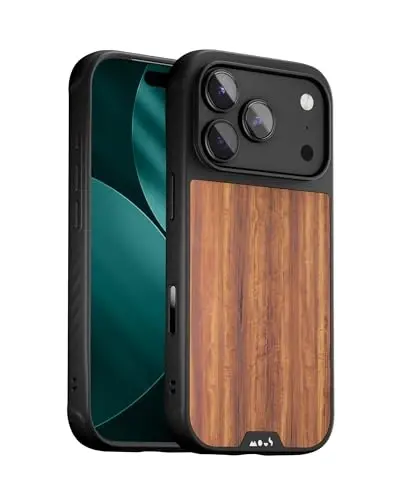 iPhone 17 Pro uchun Mous gʻilofi, MagSafe bilan mos keladi - Cheksiz - iPhone 17 Pro uchun himoya yongʻoq qoplamasi - Zarba oʻtkazmaydigan, toʻliq kamera himoyasi, tirnalishga qarshi orqa, jigarrang 