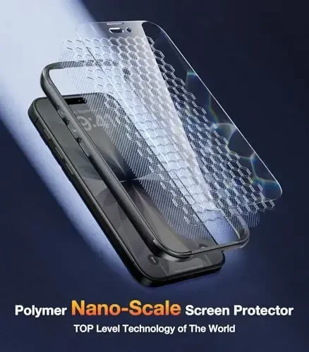 iPhone 17 uchun Diaclara g'ilofi 6.3'', to'liq tanali harbiy darajadagi tushishdan himoya qiluvchi tashqi telefon g'ilofi, o'rnatilgan ekran himoyachisi, oson o'rnatish, tirqish yo'q, MagSafe bilan mos keladi, qora - 6