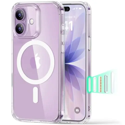 iPhone 17 uchun ESR g'ilofi, Kamera boshqaruvi, MagSafe bilan mos, zarbaga chidamli harbiy darajadagi himoya, iPhone 17 uchun magnit telefon g'ilofi, klassik gibrid g'ilof, shaffof - 1