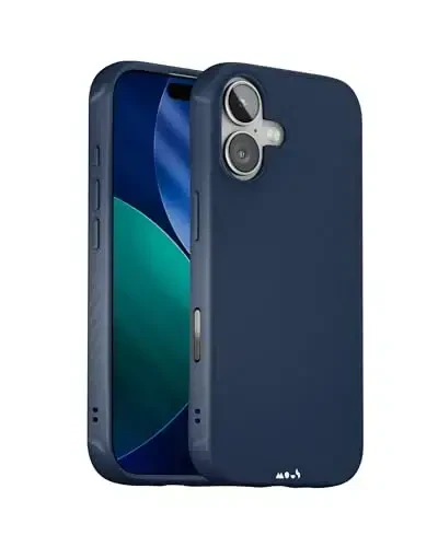 iPhone 17 uchun Mous g'ilofi, MagSafe bilan mos keladi - Cheksiz - iPhone 17 uchun himoya qora charm qopqoq - Zarba o'tkazmaydigan, to'liq kamera himoyasi, tirnalishga qarshi orqa, qora - MOUS