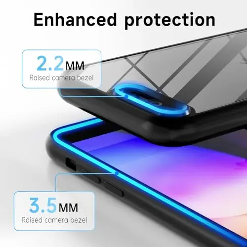 LoeoeL for iPhone 8 Plus/ 7 Plus Case Clear, Transparent Hybrid Phone Case [Hard Plastic & Soft Silicone Bumper] Acrylic Non Yellowing Thin Slim Protective Cover for Women, Black - 4